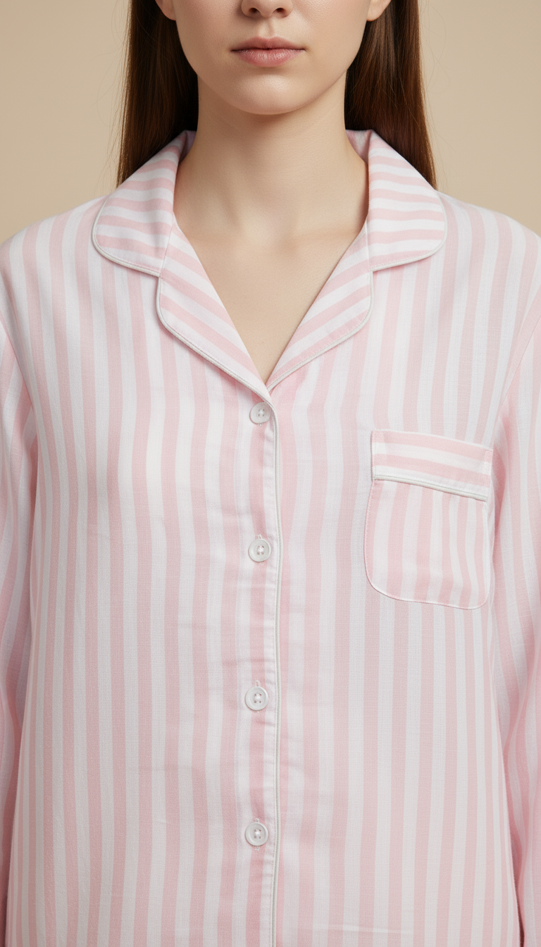 Nomira Cotton Candy Dream - Pink Stripe Pyjama Set
