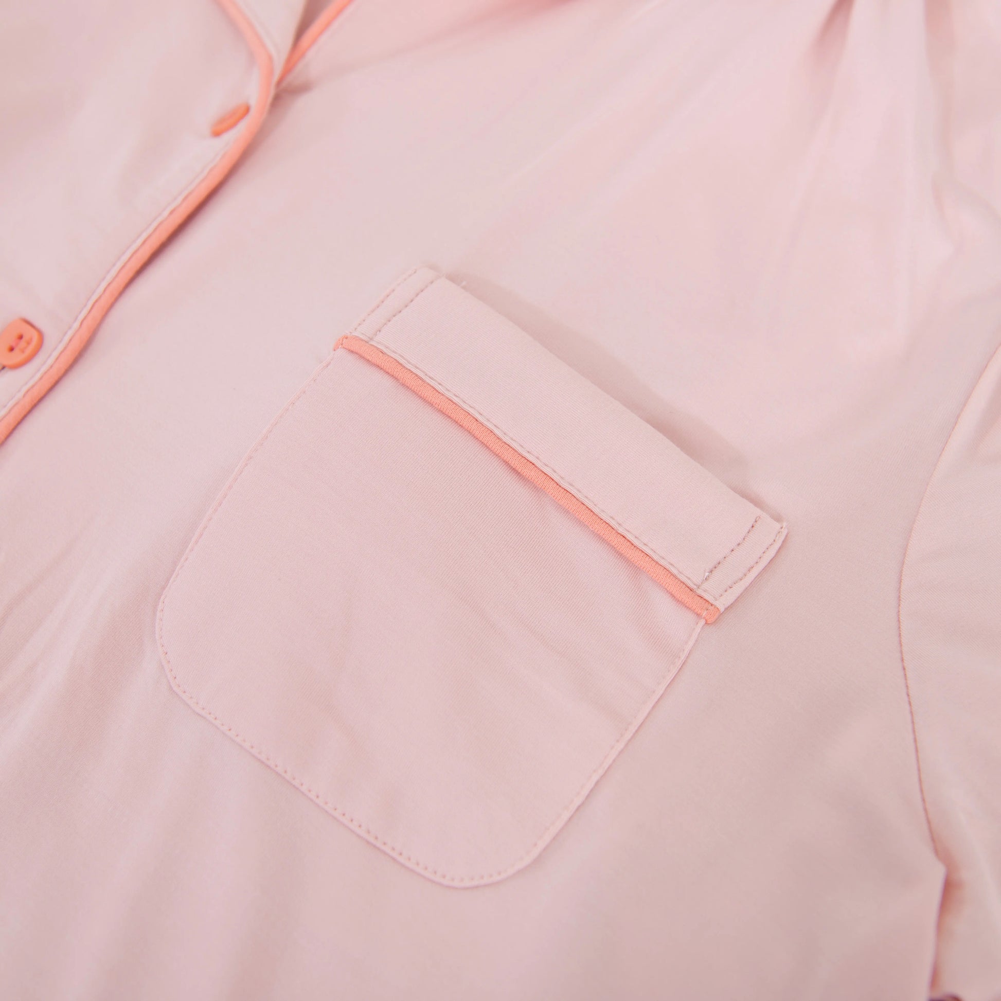 Nomira Peach Meadow - Peach Solid Pyjama Set - Nomira