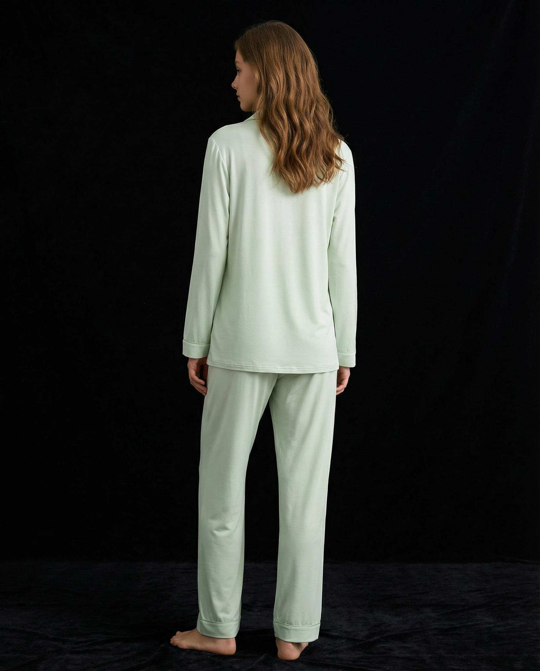 Sage Whisper - Green Solid Pyjama Set