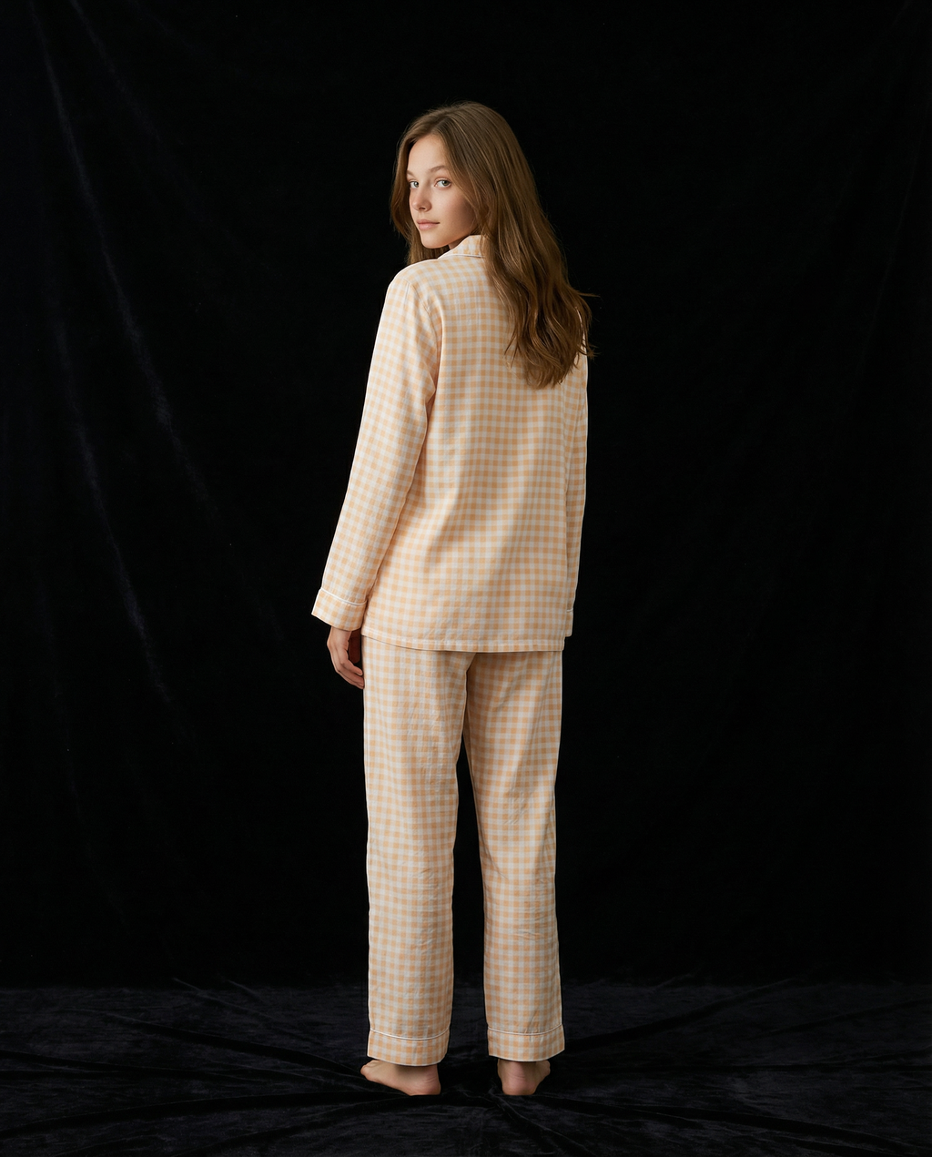 Golden Dawn - Yellow Check Pyjama Set