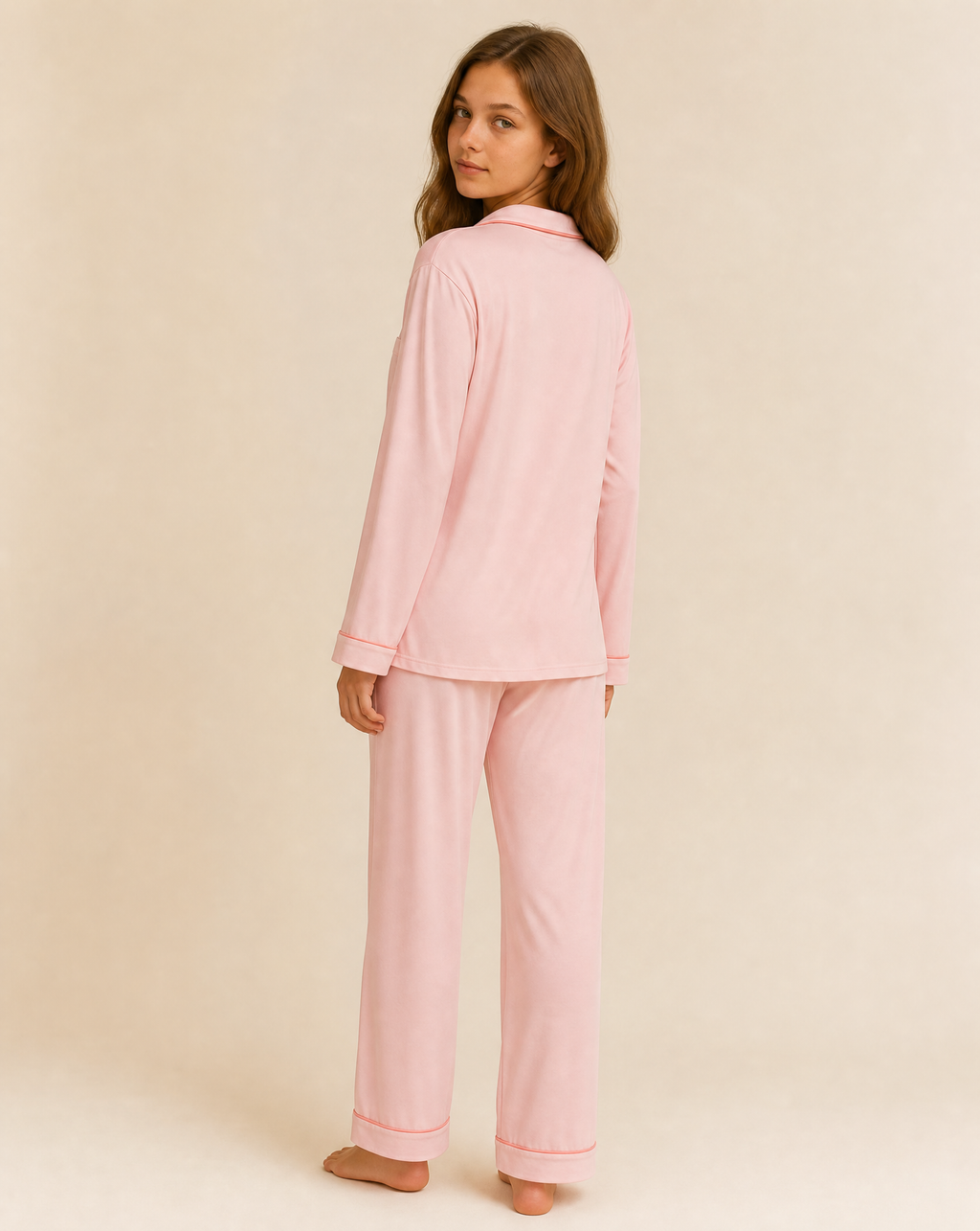 Peach Meadow - Peach Solid Pyjama Set