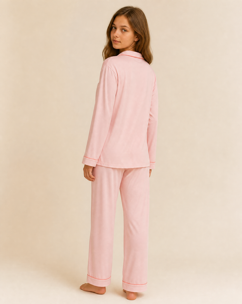 Peach Meadow - Peach Solid Pyjama Set