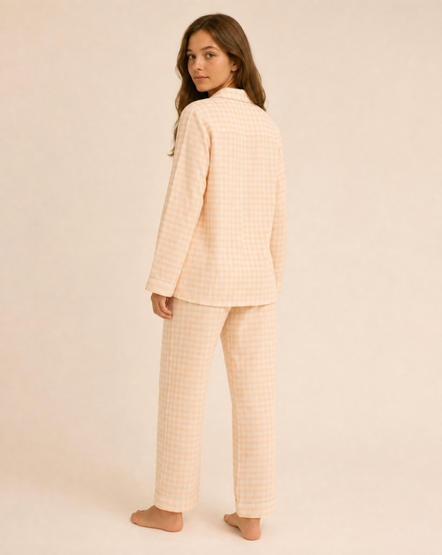 Golden Dawn - Yellow Check Pyjama Set