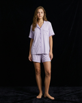 Nomira Lilac Twilight - Lavender Solid Pajama Set