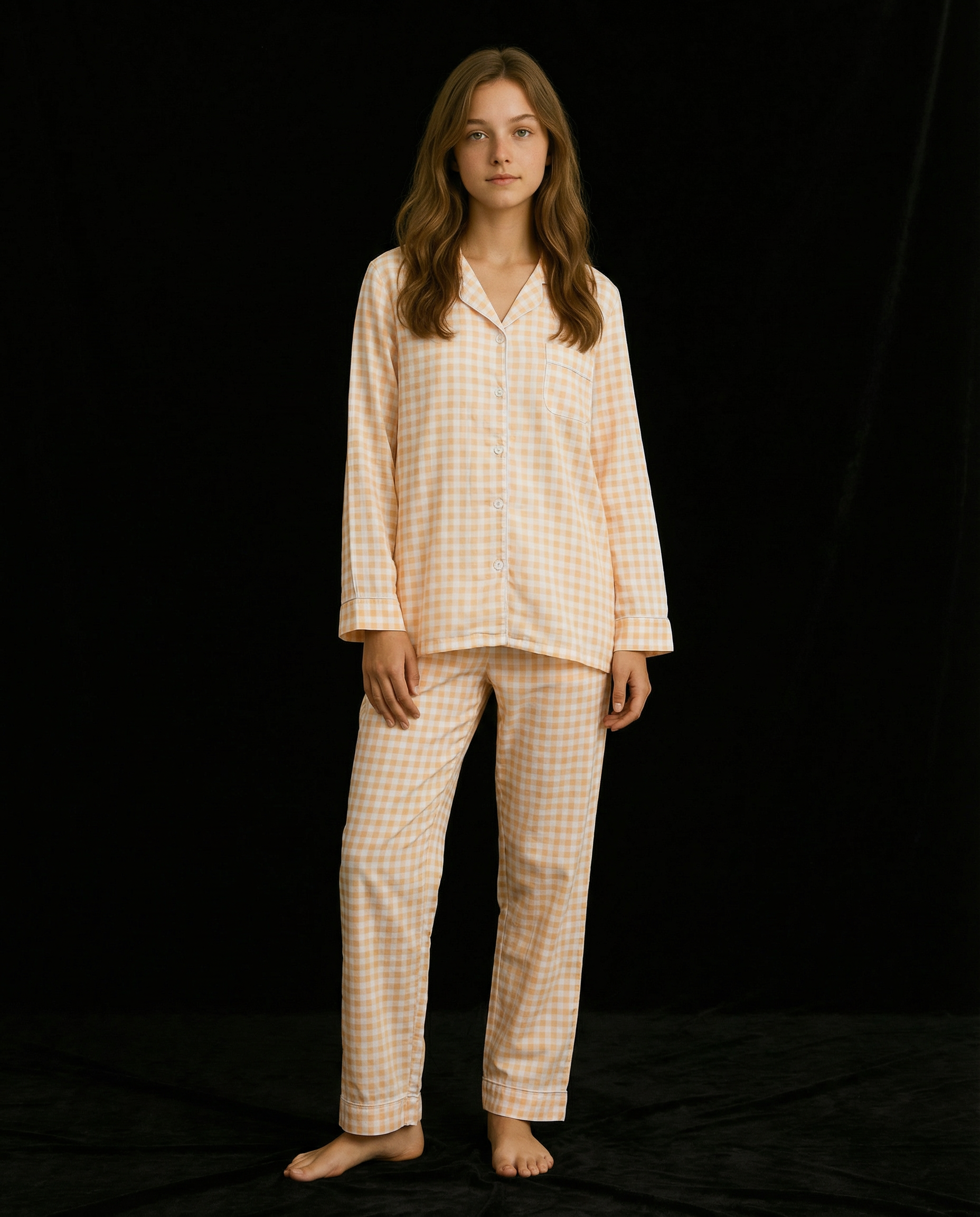 Golden Dawn - Yellow Check Pyjama Set