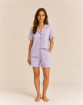 Nomira Lilac Twilight - Lavender Solid Pajama Set