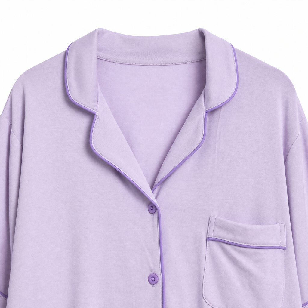 Nomira Lilac Twilight - Lavender Solid Pajama Set
