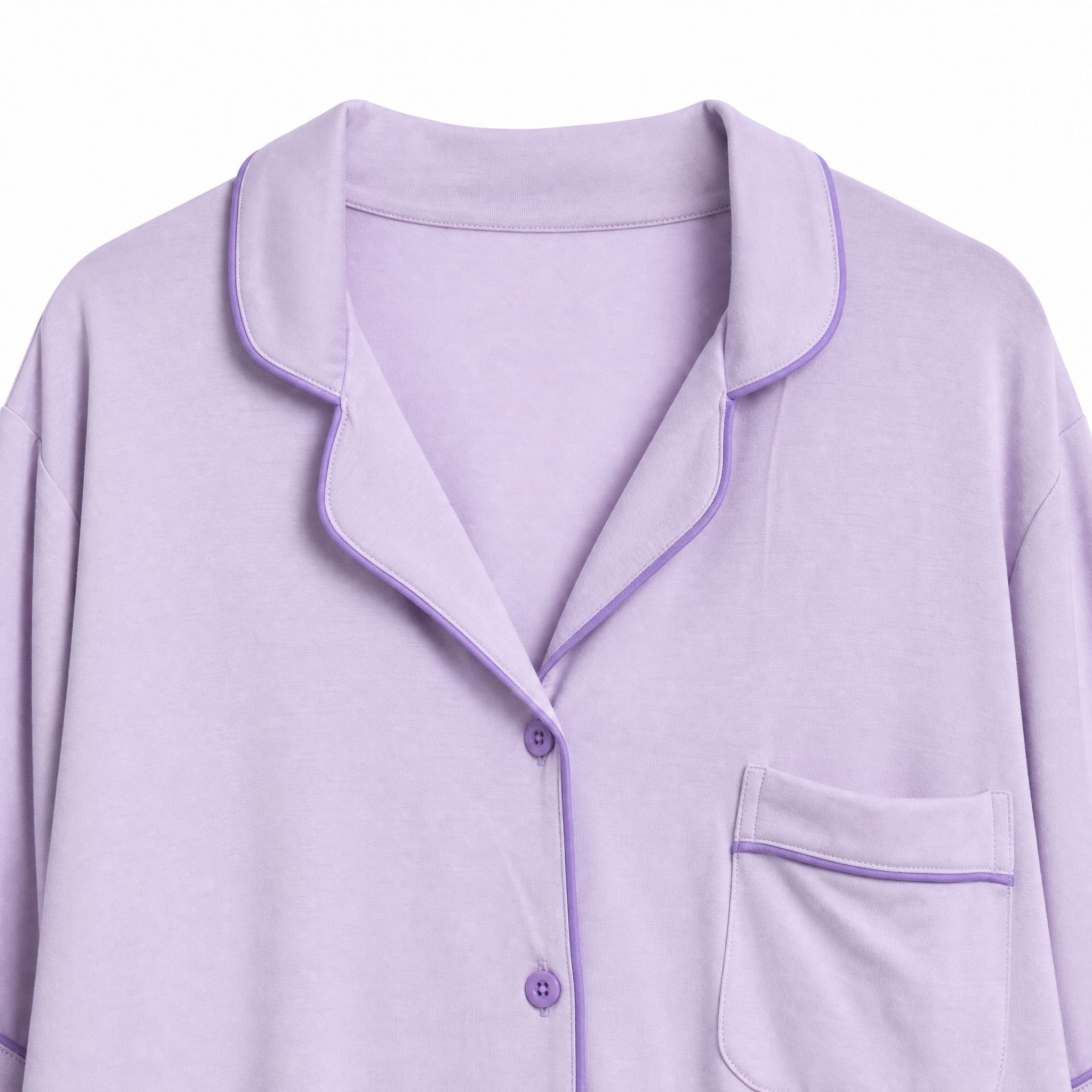 Nomira Lilac Twilight - Lavender Solid Pajama Set