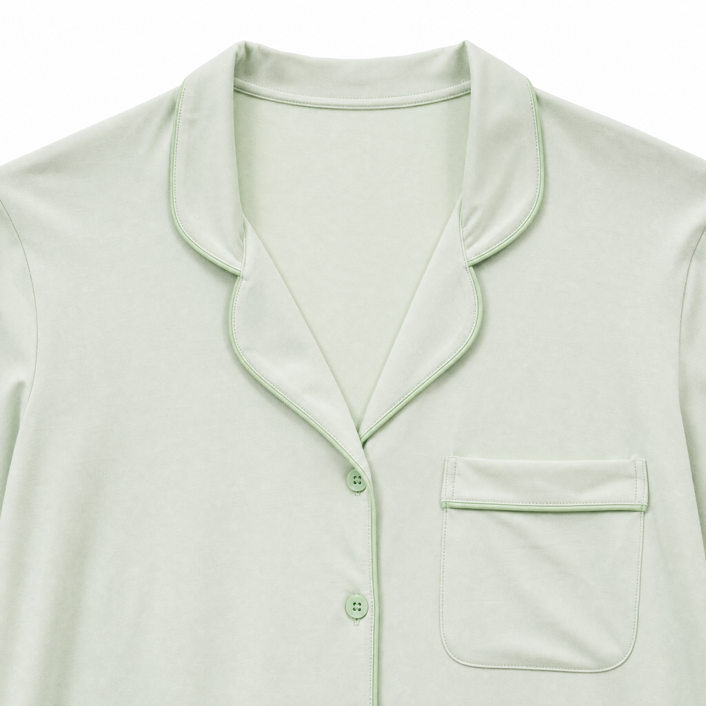 Sage Whisper - Green Solid Pyjama Set