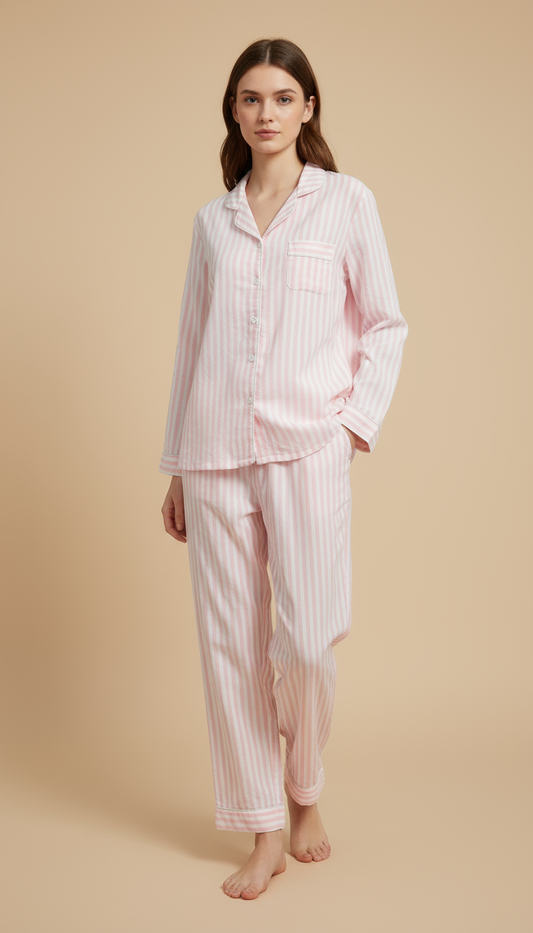 Nomira Cotton Candy Dream - Pink Stripe Pyjama Set