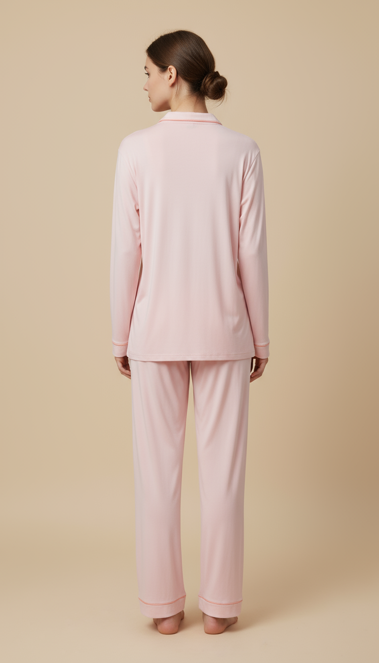Nomira Peach Meadow - Peach Solid Pyjama Set