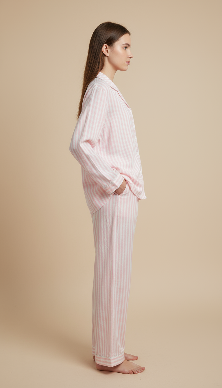 Nomira Cotton Candy Dream - Pink Stripe Pyjama Set