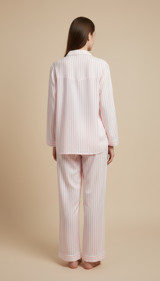 Nomira Cotton Candy Dream - Pink Stripe Pyjama Set