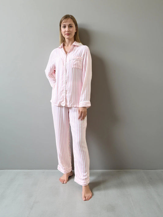 Nomira Cotton Candy Dream - Pink Stripe Pyjama Set - Nomira